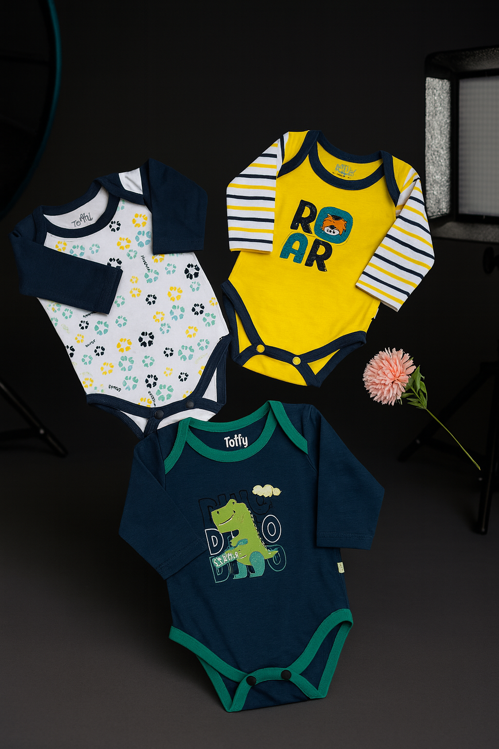 Set de 3 Bodis para Bebé Niño | MINI REX
