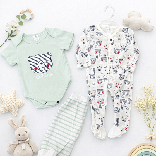 Set de 3 Piezas para Bebé Niño | OSITO TEDDY