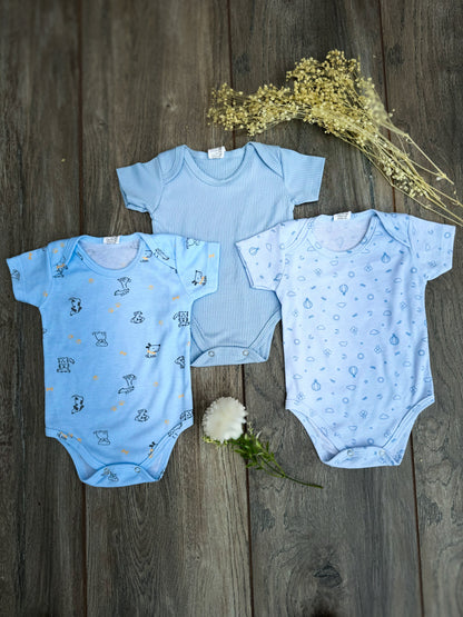 Conjunto de 3 Bodis para Bebé Niño | SHOOPER