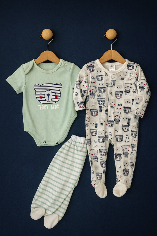 Set de 3 Piezas para Bebé Niño | OSITO TEDDY