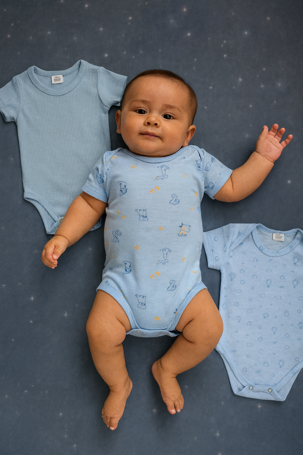 Conjunto de 3 Bodis para Bebé Niño | SHOOPER