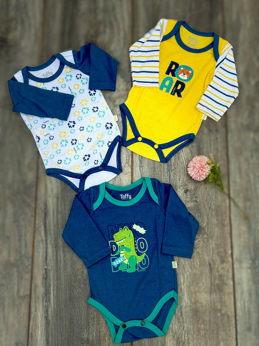 Set de 3 Bodis para Bebé Niño | MINI REX