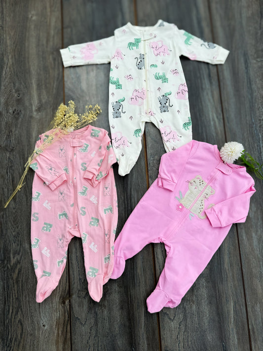 Conjunto de 3 Enterizos para Bebé Niña | MAE
